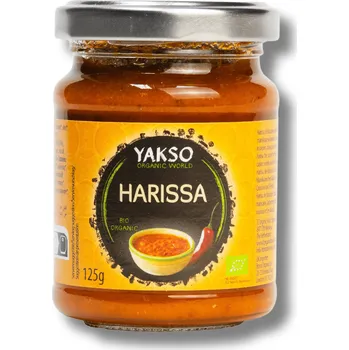 Koření YAKSO | Bio Kořenící pasta Harissa s chilli a kořením na grilovací marinády, do omáček nebo jako příloha - 125 g