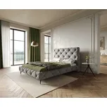 DELIFE Čalouněná postel Nayara 140x200 cm mikrovlákno šedá