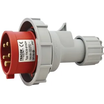 Elektrická zásuvka Tracon TICS-0152H Průmyslová vidlice, se zvýšeným krytím 16A, 400V, 3P+N+E, 6h, IP67 (Tracon TICS-0152H)