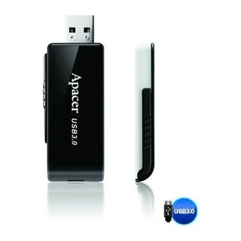 Ukládání dat Apacer USB flash disk, USB 3.0, 32GB, AH350, černý, AP32GAH350B-1, USB A, s výsuvným konektorem