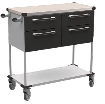 ASSIST 404 vozík zdravotnický, plast ABS, černá