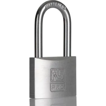 Visací zámek Ne Visací zámek stejné klíčování, Hliník, nerezová ocel Vnitřní, venkovní 6mm třmen, Šedá