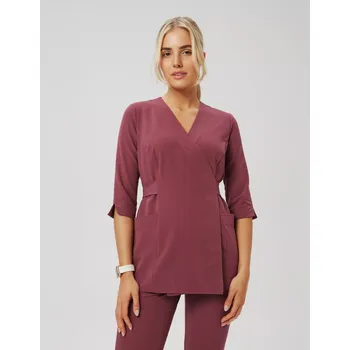Zdravotnický oděv Zdravotnická halena se zavazováním Rosalie - MULLED WINE 0