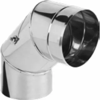 Kouřovod PRODMAX 110 Koleno 90° pevné kontrolní /0,6mm nerez