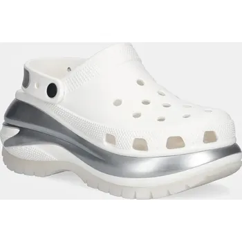 Dámská obuv Pantofle Crocs Mega Crush Metallic Clog, 39/40, bílá, 00X