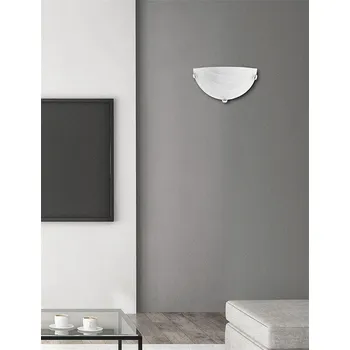 Nástěnné svítidlo NOVALUCE Nástěnné svítidlo GIORNO alabastrové sklo chromovaný kov E27 1x12W - NOVA LUCE