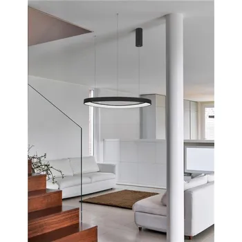 NOVALUCE Závěsné svítidlo ESTEVA černý hliník a akryl LED 48W 230V 3000K IP20 stmívatelné - NOVA LUCE