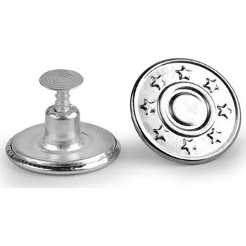 Knoflík Riflový knoflík Jeans velikost 32", malé, 10 nikl