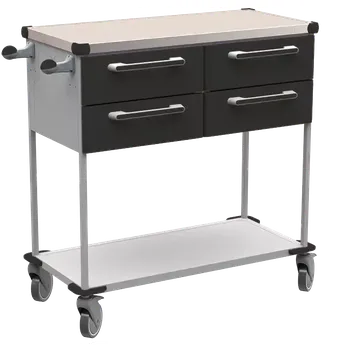 ASSIST 403 vozík zdravotnický, plast ABS, černá