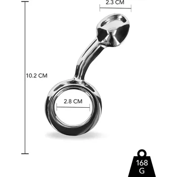 Anální kolík Playhouse Steel Pleasure Fine Stimulation Plug - S - Silver