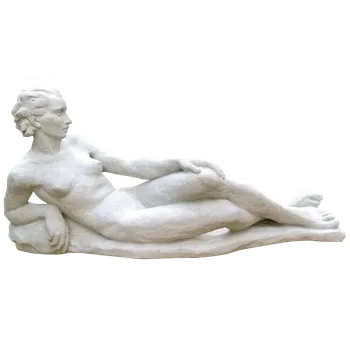 Zahradní dekorace Umělý pískovec Socha ležící ženy 75x20x36 cm