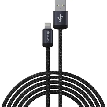 Datový kabel Devia EC650 kabel USB-A - Apple Lightning / 1m / 2,4A / černý