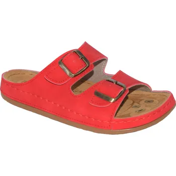 Dámská zdravotní obuv MEDI LINE dámské zdravotní pantofle S182.002 Barva: červená, Velikost: 40