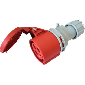 Elektrická zásuvka Tracon TICS-2242H Průmyslová zásuvka, se zvýšeným krytím 32A, 400V, 3P+E, 6h, IP67 (Tracon TICS-2242H)