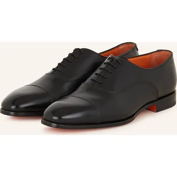 Pánské mokasíny Santoni Pánské Šněrovací Boty Archie, černá, 42,5