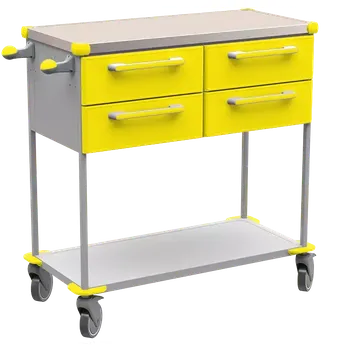 ASSIST 403 vozík zdravotnický, plast ABS, žlutá