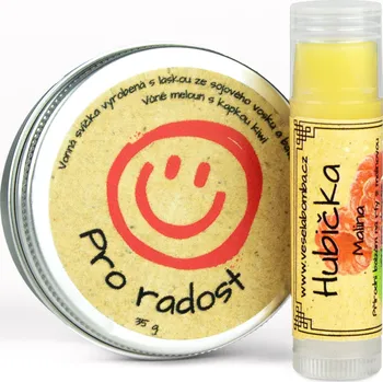 Svíčka Veselá Bomba Balíček svíčka + Hubička v organzovém sáčku - Pro radost