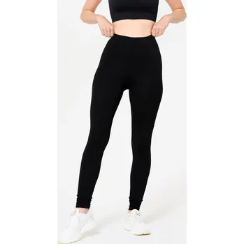 Dámské legíny DOMYOS Dámské fitness legíny Slim S ČERNÁ