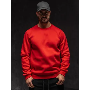 Pánská mikina Červená pánská mikina bez kapuce Bolf 2001A1 - XL