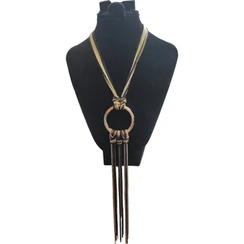 Náhrdelník BAZAR-Metal Náhrdelník - černo-zlatý