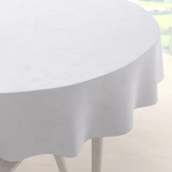 ubrus Biante TF-100 Bílé ornamenty s lístky Ø 40 cm