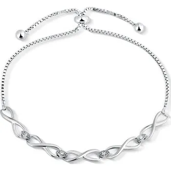 Náramek Dámský stříbrný náramek s nekonečnem stahovací SVLB0379X75BI18