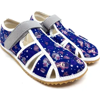 Dívčí bačkory Barefoot papuče Jonap Home New Fialová mořská panna 24, Vnitřní délka boty: 16,0 cm, Vnitřní šířka boty: 6,5 cm