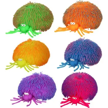 Pavouk 20cm ježura mačkací střečová antistresová 6 barev