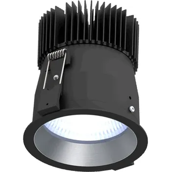 Illuxtron Silné kruhové vestavné svítidlo Strada 100 LV-HE Teplota chromatičnosti / Stmívání: 3000 Kelvinů / Nestmívatelné, Barva vnější / barva vnitřní: Černá / Stříbrná, Úhel vyzařování: 18° 85N00374ER02