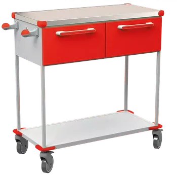 ASSIST 402 vozík zdravotnický, plast ABS, červená