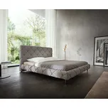 DELIFE Čalouněná postel Nayara 180x200 cm bouclé stříbrně šedá