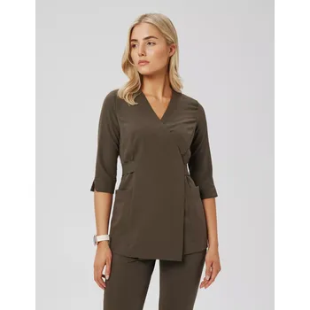 Zdravotnický oděv Zdravotnická halena se zavazováním Rosalie - OLIVE NIGHT 0