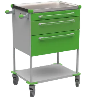 ASSIST 195 vozík zdravotnický, plast ABS, zelená