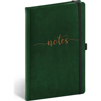 Sešit Notes Notique Samet Typo, linkovaný, 13 × 21 cm