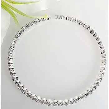 Náhrdelník Náhrdelník štrasový - stříbrný