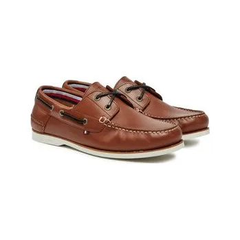 Pánská móda Polobotky Tommy Hilfiger Th Boat Shoe Core Lth FM0FM05569 Hnědá 40