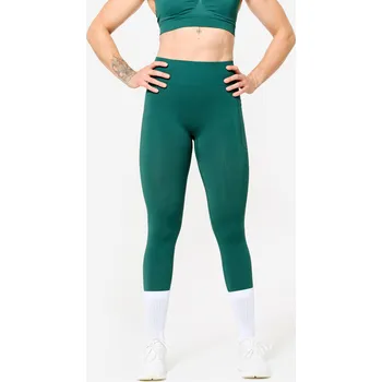 Dámské legíny DOMYOS Dámské fitness legíny XS MODRÁ|ZELENÁ