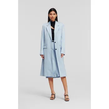 Dámský kabát KABÁT KARL LAGERFELD SOFT TAILORED COAT CASHMERE BLUE