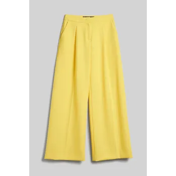 Dámské kalhoty KALHOTY KARL LAGERFELD TAILORED PANTS ELFIN YELLOW