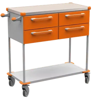 ASSIST 403 vozík zdravotnický, plast ABS, oranžová