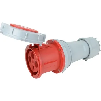 Elektrická zásuvka Tracon TICS-244 Spojovací průmyslová zásuvka, s přech.se zvýšeným krytím 125A, 400V, 3P+E, 6h, IP67 (Tracon TICS-244)