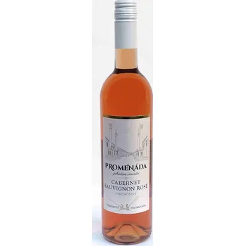 Víno CABERNET SAUVIGNON ROSÉ ČR 0,75 l 12% polosladké PROMENÁDA - vyráběné ve Vinném domě BZENEC