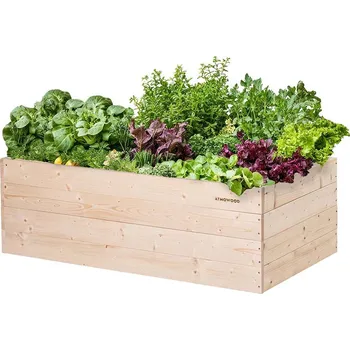 Vyvýšený záhon Dřevěný vyvýšený záhon 120 x 60 x 40 cm