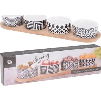 EXCELLENT HOUSEWARE Servírovací misky s podnosem sada 5 ks KO-278000220