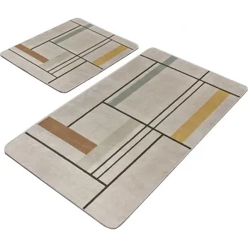 Koupelnová předložka Světle hnědé koupelnové předložky v sadě 2 ks 60x100 cm – Mila Home ID_1600244