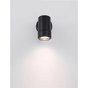 Nástěnné svítidlo NOVALUCE Venkovní nástěnné svítidlo LIMBIO černý ABS skleněný difuzor GU10 1x7W bez žárovky IP44 světlo dolů - NOVA LUCE