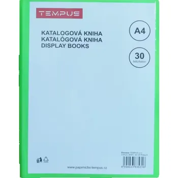 Katalogová kniha A4 - Tempus zelená - 30 listů