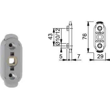 Příslušenství k oknu WINKHAUS HP KISI2 F U26 180 Uzávěr F1
