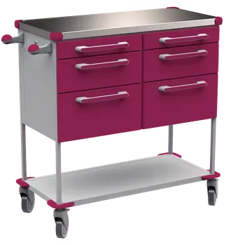 ASSIST 406 vozík zdravotnický, plast ABS, fialová