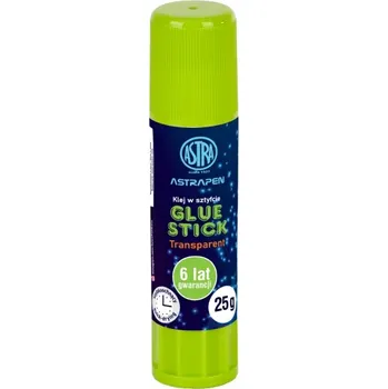 Kancelářské lepidlo ASTRA Transparent, Lepicí tyčinka 25g, 401120006